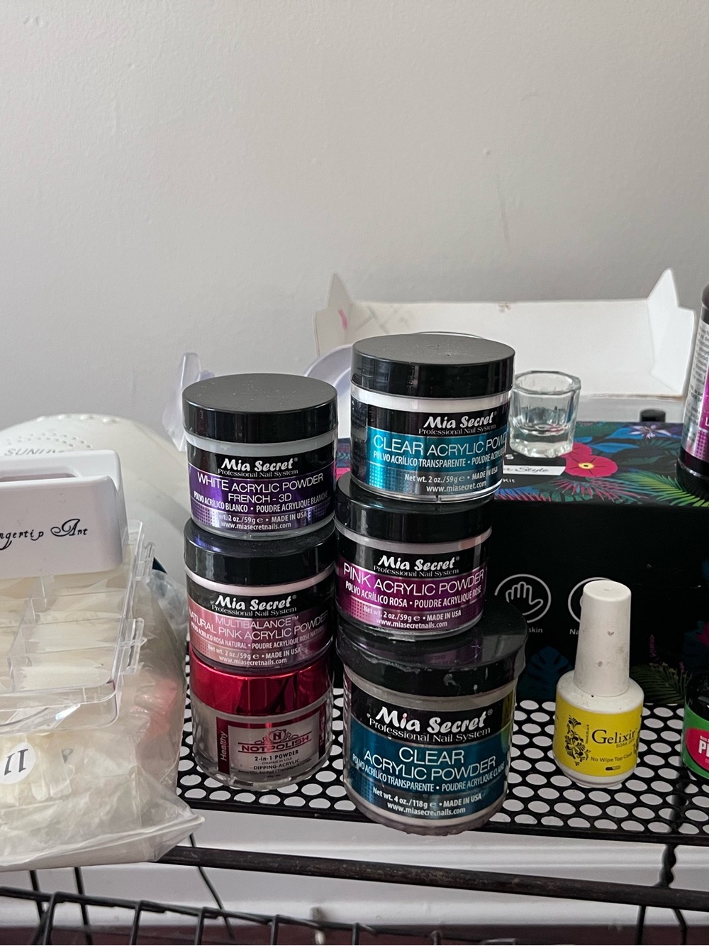 Mia Secret Acrylic Powder Set - Clear, White, Pink, Purple